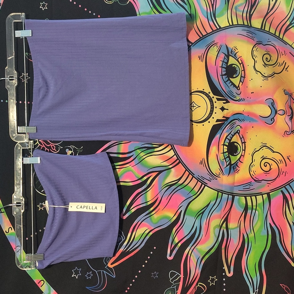 Purple Tube Top and Skirt Set